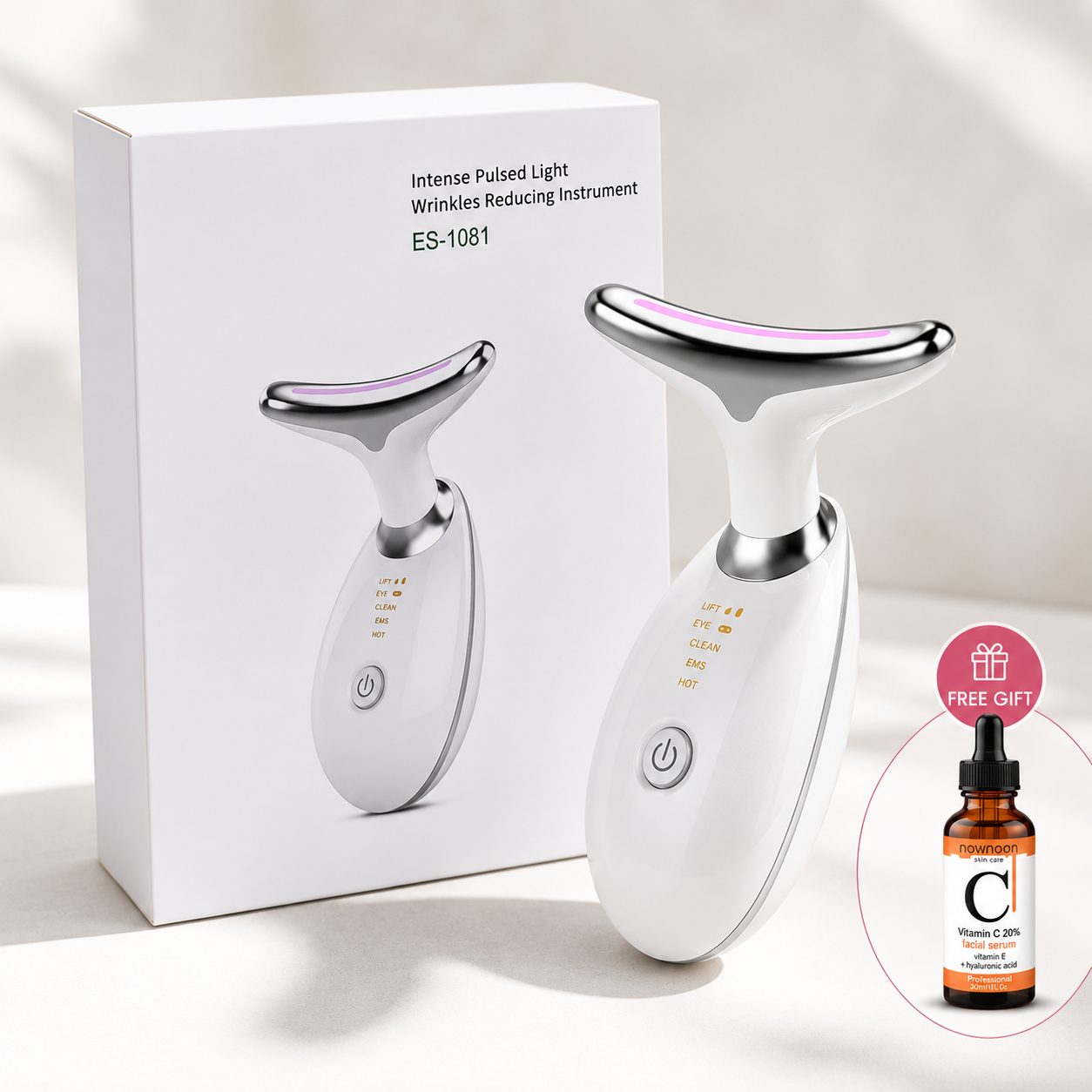 LivaLift™ EMS Neck & Face Massager + FREE Vitamin C Serum